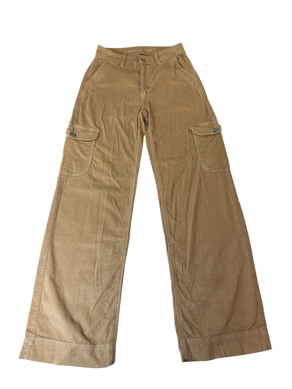 American Eagle Outfitters Tan Wide-Leg corduroy Cargo Pants